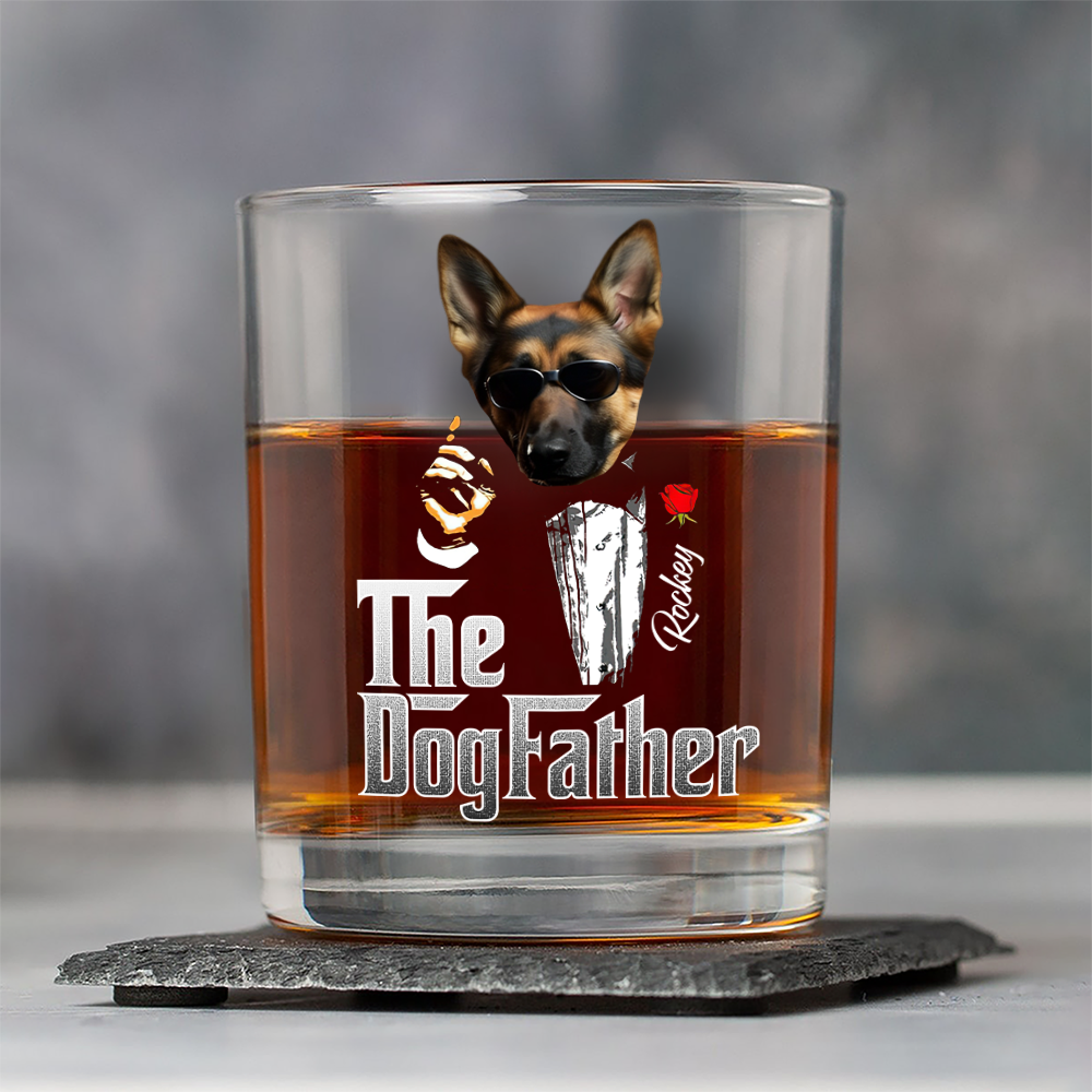 Custom Photo The Dogfather Gentlemen Whiskey Glass Personalized Gift For Dog Dad HO82 893866