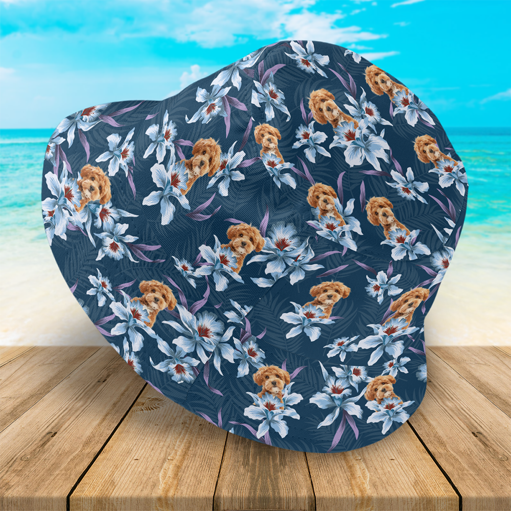 Custom Photo For Dog Lovers With Lily Flowers Bucket Hat HA75 892600