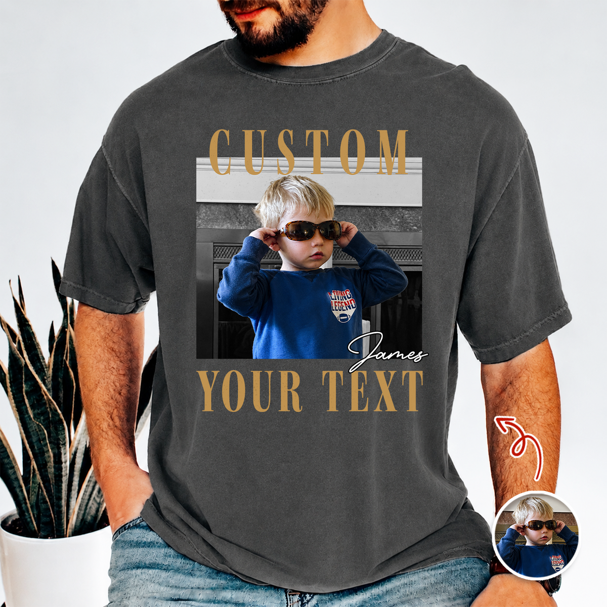 Custom Photo And Your Text Comfort Shirt For Family TH10 170601