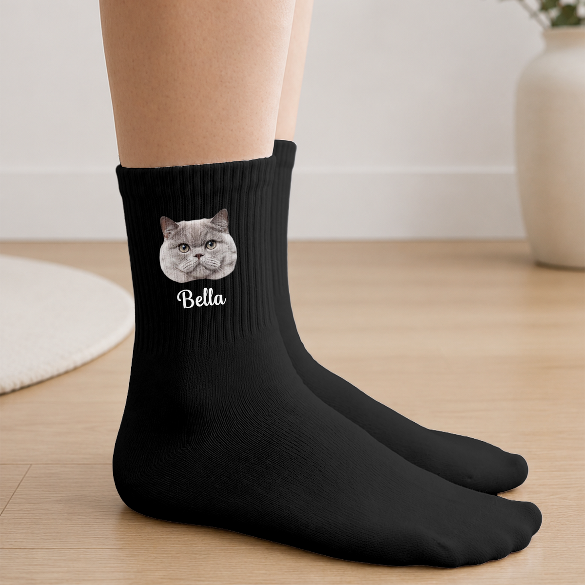 Custom Photo And Name Printed Socks For Pet Lovers TH10 170861