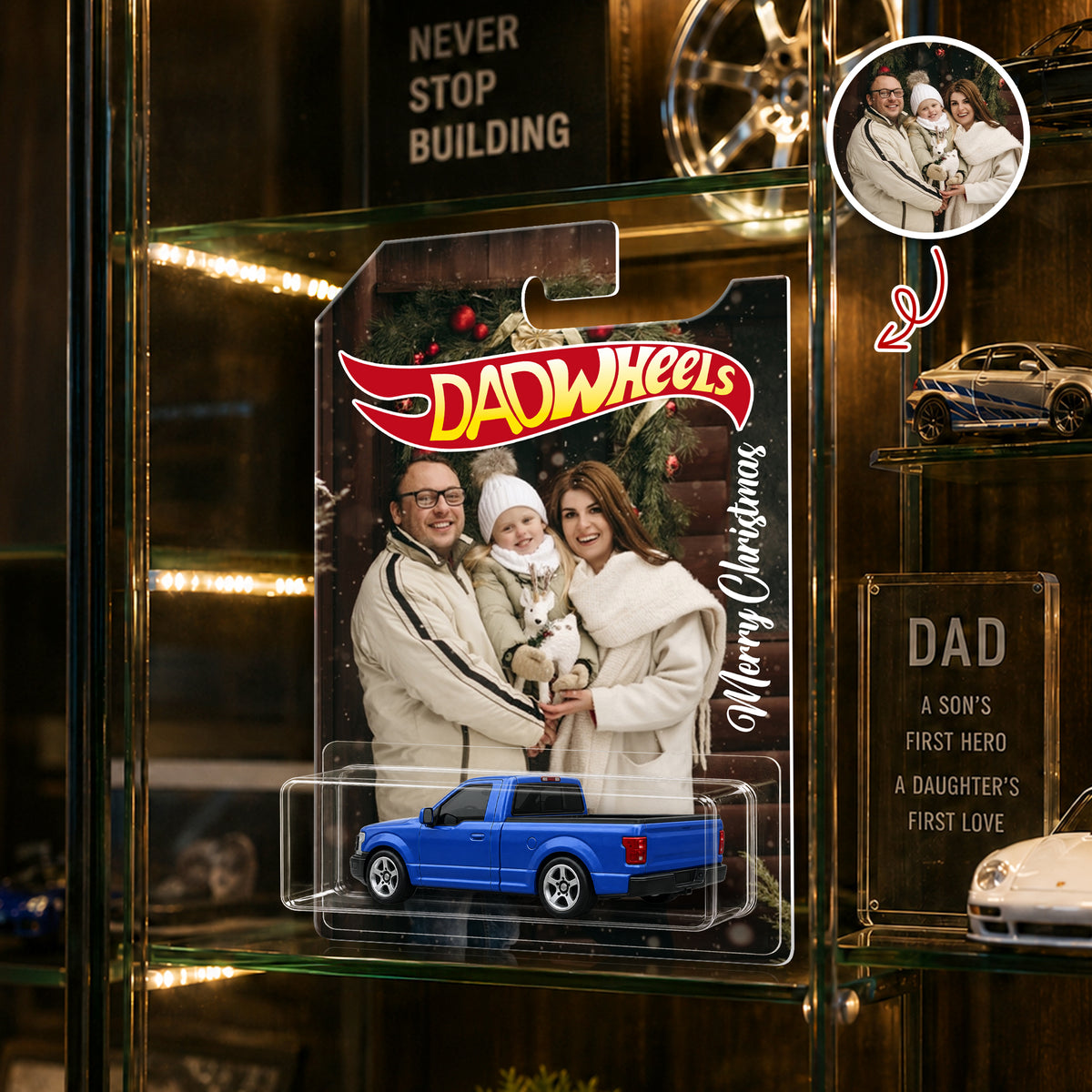 Custom Photo Dad Mom Wheels - Gift for Parents, Christmas Custom Collector Gift HO82 903180