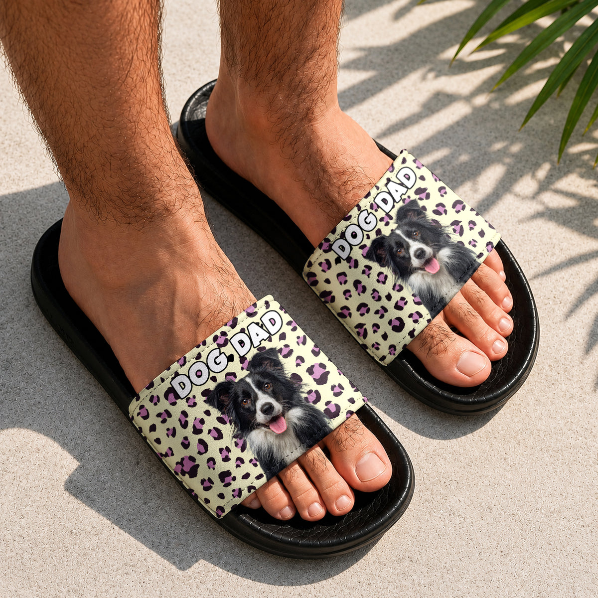 Custom Photo Leopard Slide Sandals Gift For Pet Lovers CH07 911602