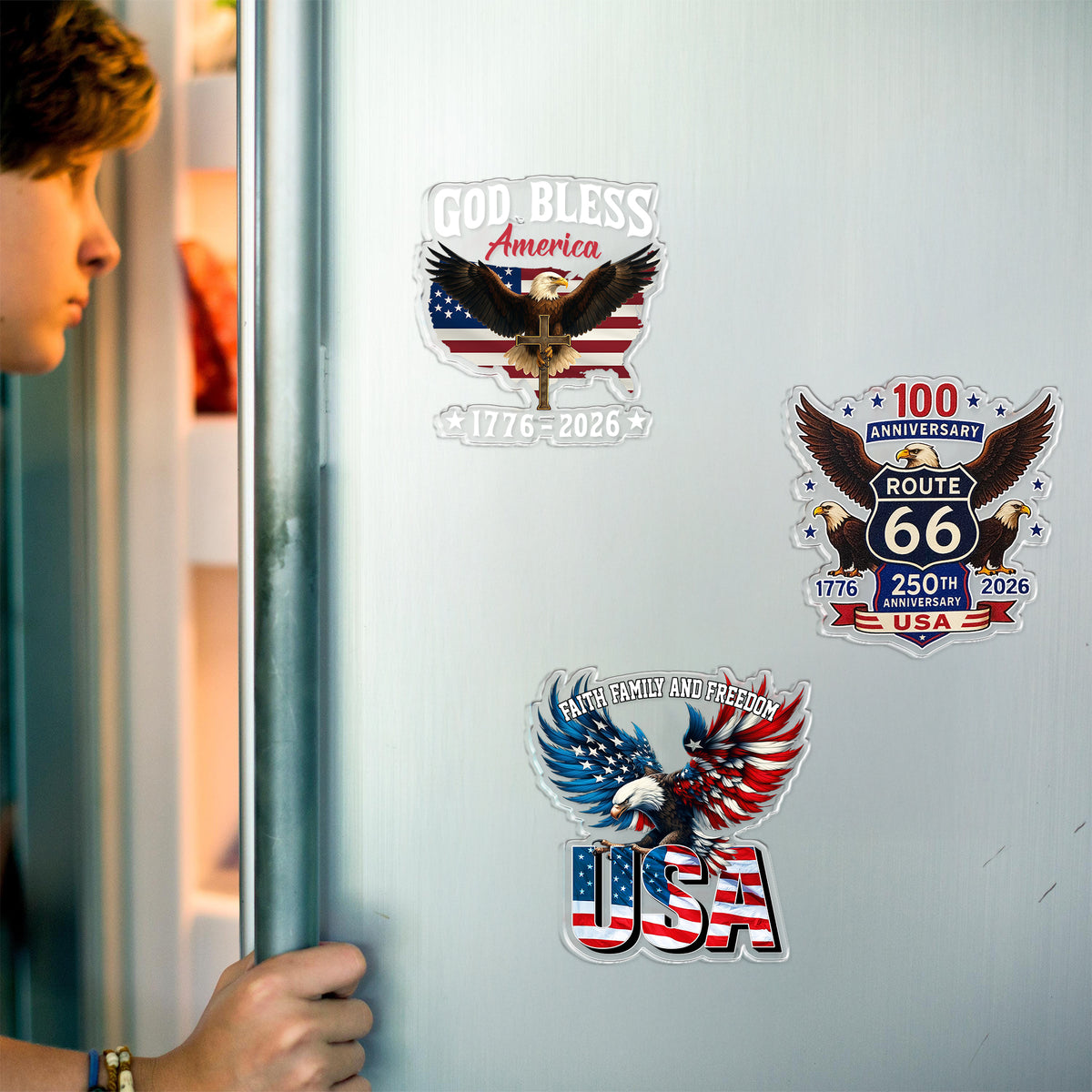 Patriotic 250th Anniversary Acrylic Magnet HA75 921054