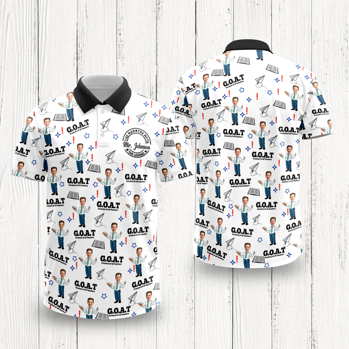 Custom Photo Male Teacher Greatest Of All Teachers Polo Shirt Gift For Teacher HA75 892636