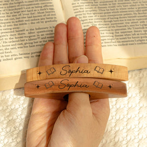 Custom Name Engraved Book Page Holder - Personalized Christmas Bookish Gifts For Book Lovers, Bookworms, Readers CH07 899516
