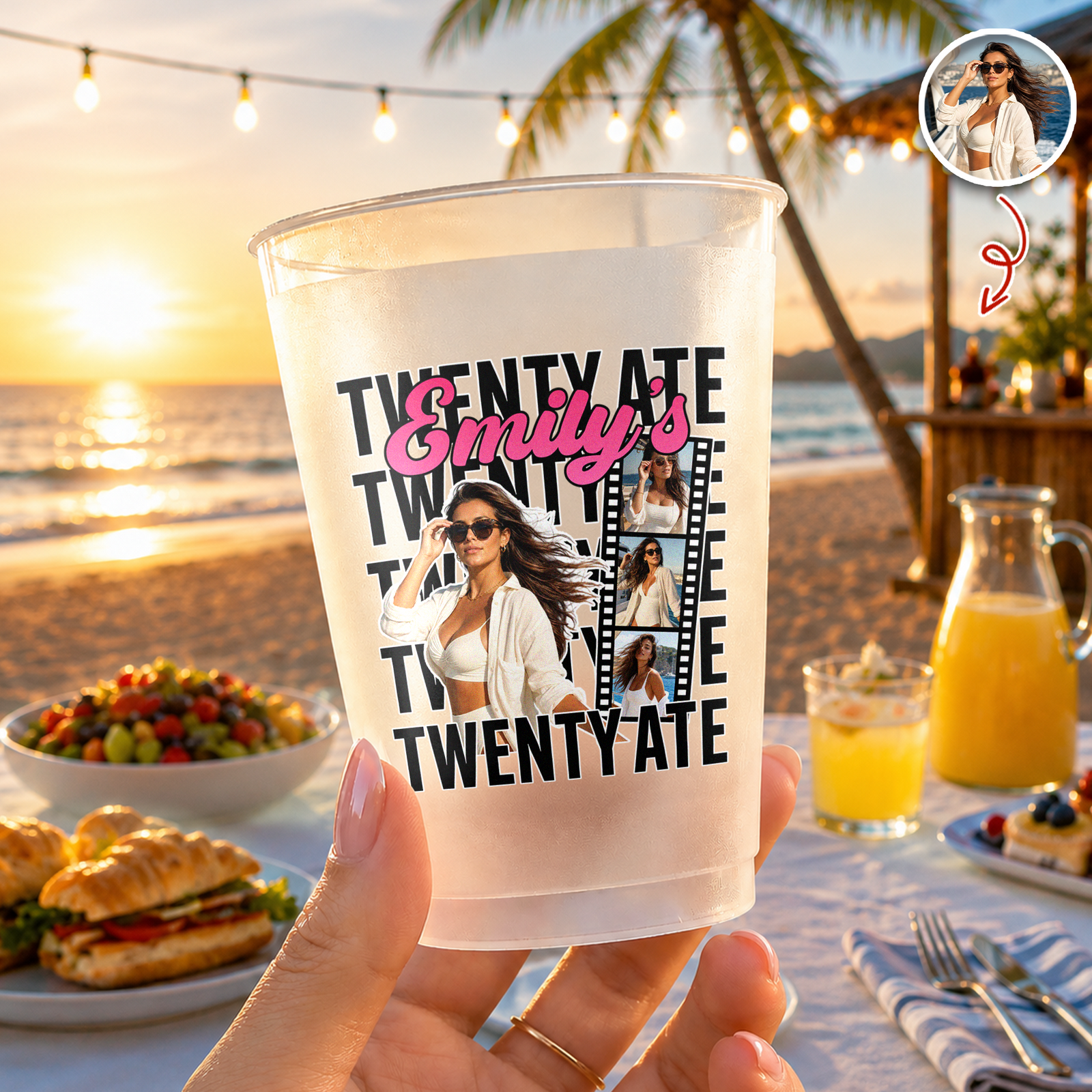 Custom Photo Birthday Party Cups For Birthday Party Favors TH10 170453