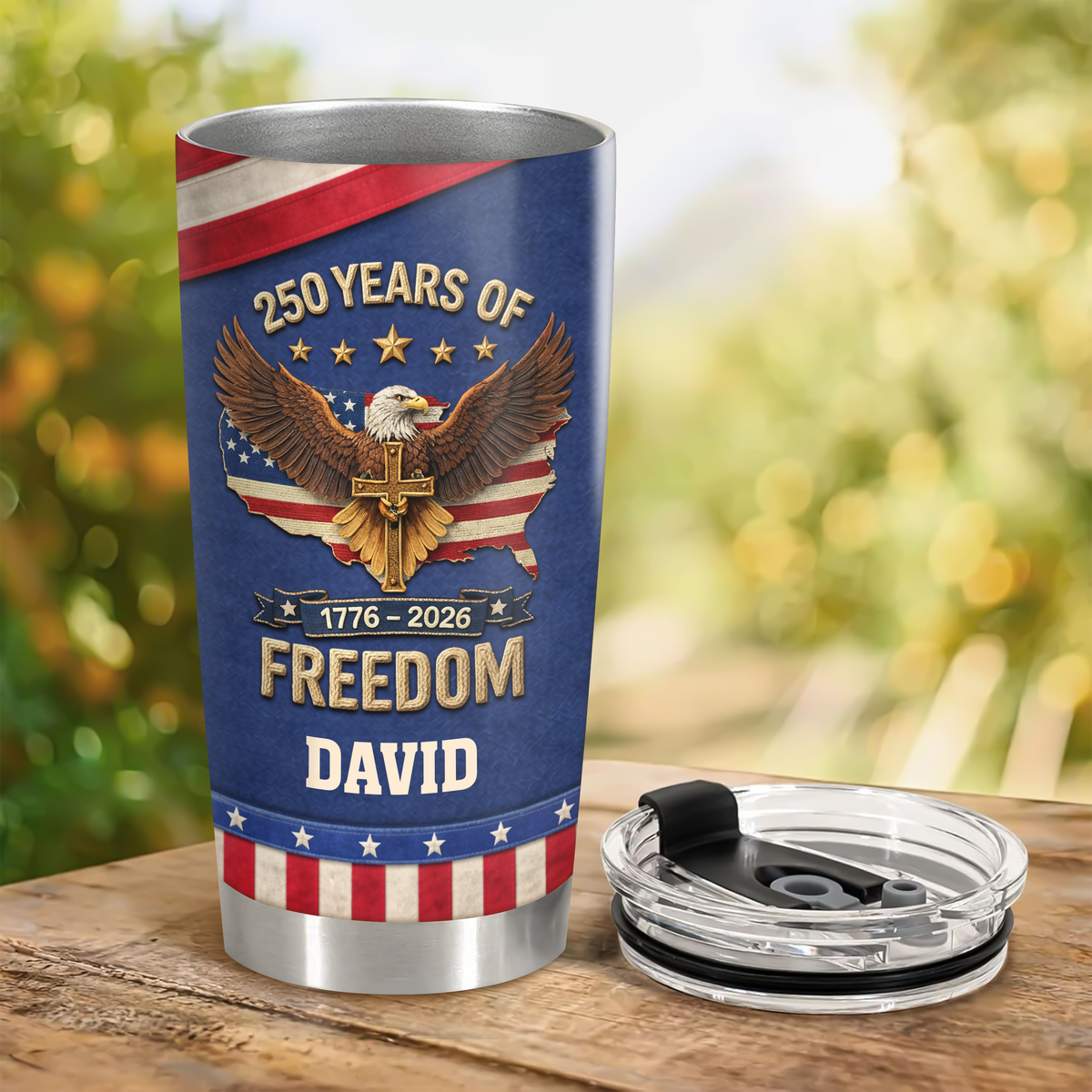 Custom Name 250 Years Of Freedom 1776 - 2026 Fat Tumbler TH10 898733