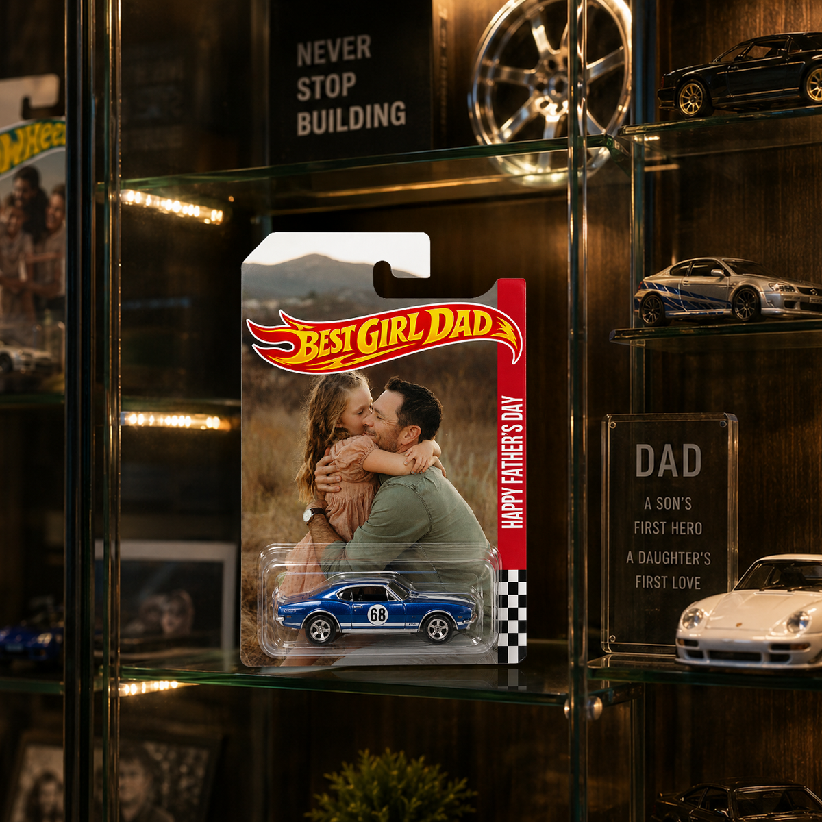 Custom Dad & Kids Photo Best Dad Ever Wheels - Personalized Father’s Day Keepsake CH07 911684
