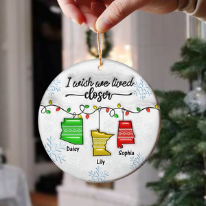 True Friendship Knows No Distance - Personalized 3D Inflated Effect Ceramic Ornament CH07 899302