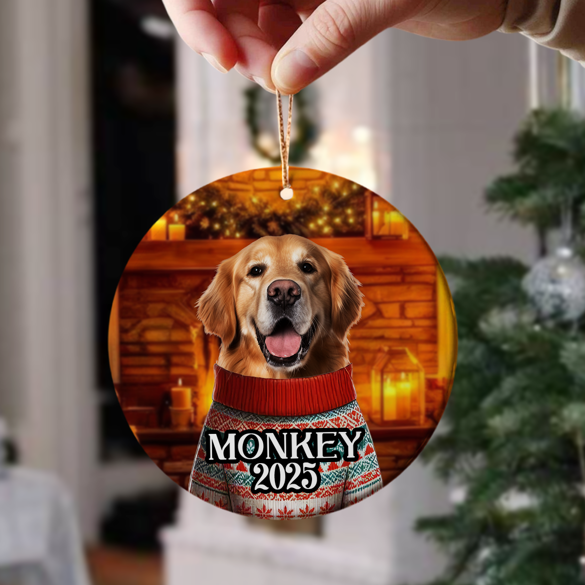 Custom Cute Dog Photo Christmas Ornament Gift For Dog Lover CH07 896804