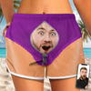 Funny Man Face Women's Beach Short Summer Vacation Gift CH07 180108