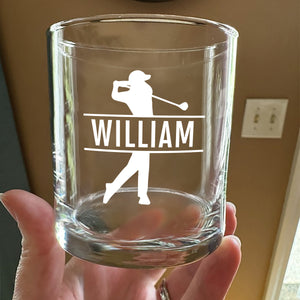 Personalized Golf Engraved Rock Glass Gift for Golfer HA75 898524