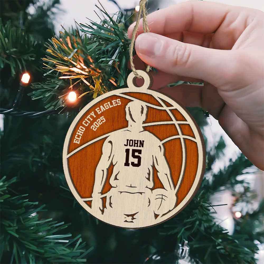 Personalized Sports Player 2-Layer Wooden Ornament For Sport Lovers LM32 895991