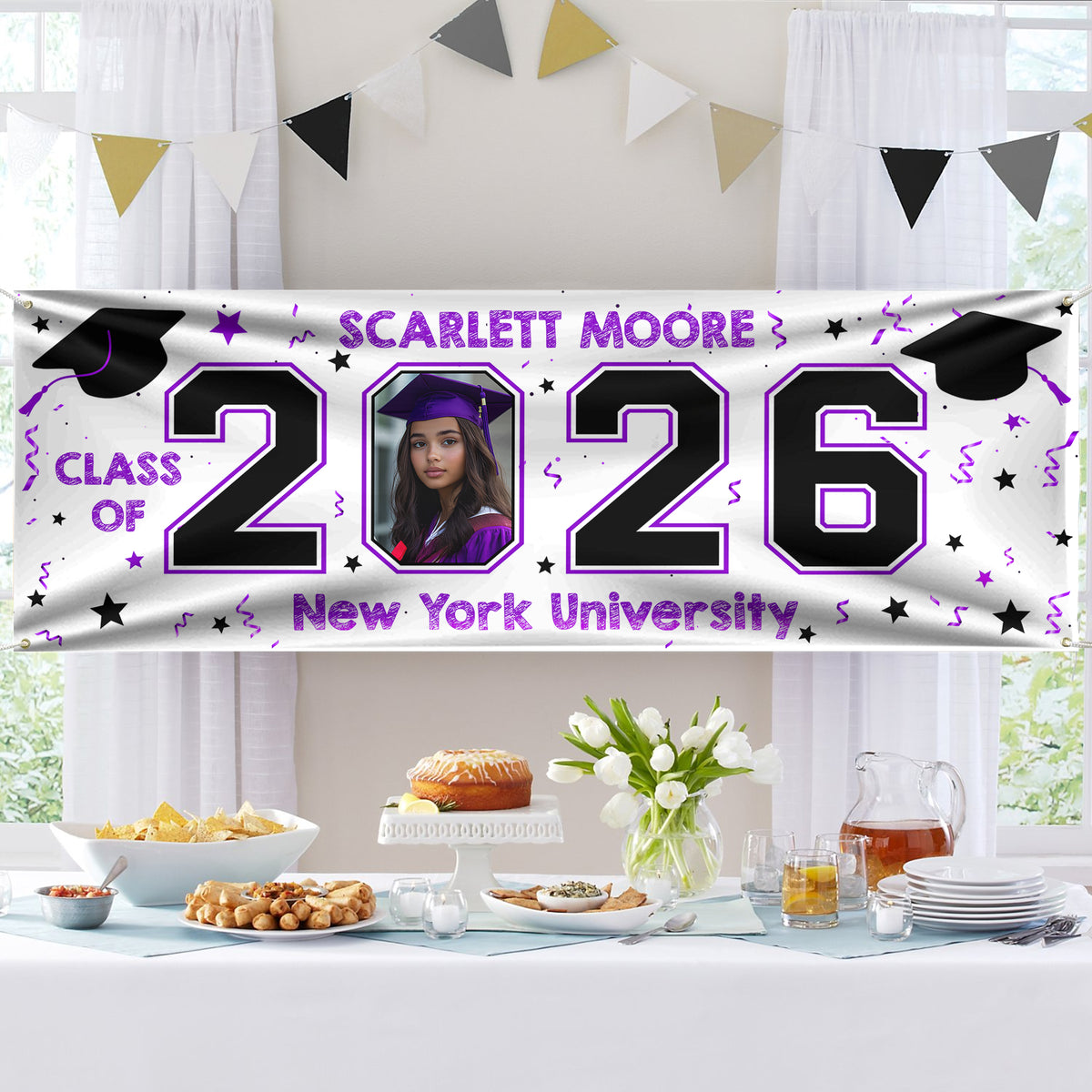 Custom Photo Class of 2026 Personalized Banner Graduation Party Gift HA75 920620