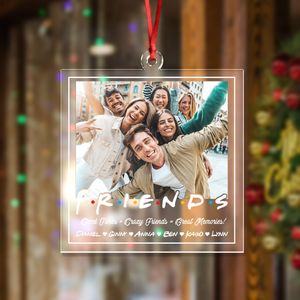 Custom Photo Custom Friend Forever Acrylic Ornament Christmas Gift For Besties, Best Friends HO82 900018