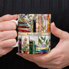 Custom Name Floral Book Stained-Glass Style Mug Personalized Gift For Book Lovers TH10 898765