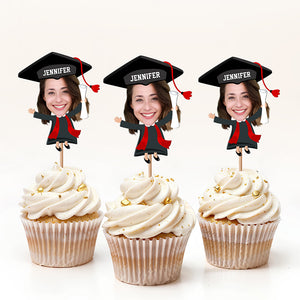 Custom Funny Face Class of 2025 Graduation Decoration Cupcake Toppers HA75 891992