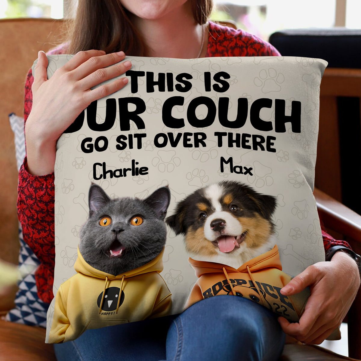 This Is Our Couch Personalized Pillow Gift For Dog And Cat Lovers CH07 896338