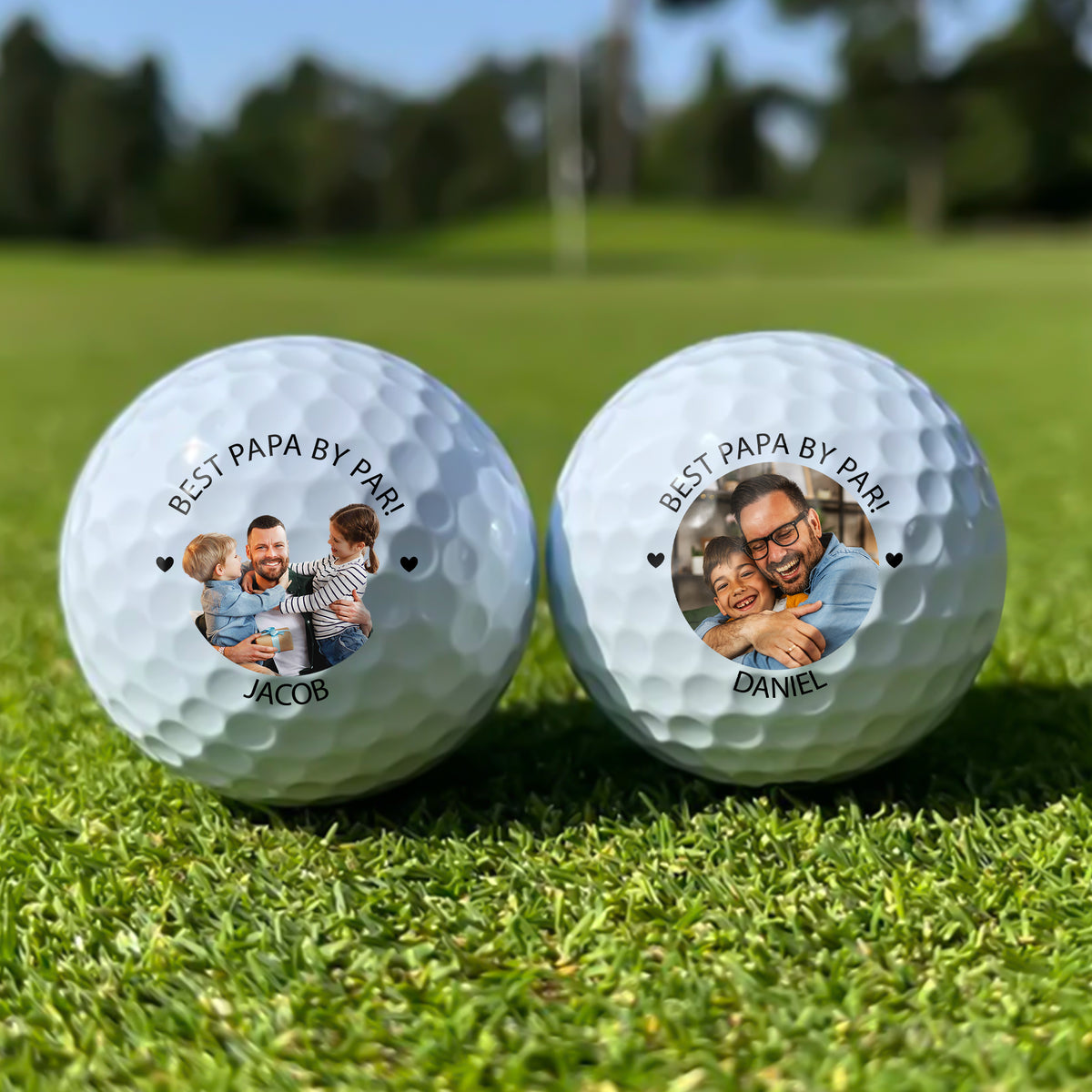 Custom Photo Best Papa By Par Golf Ball Gift For Dad TH10 898219
