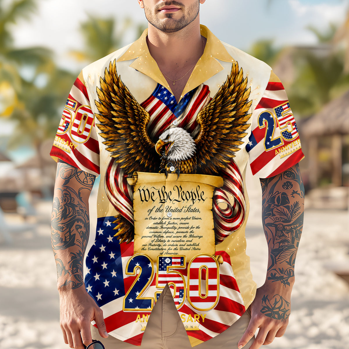 We The People 250 Anniversary Patriotic Hawaii Shirt HA75 921618