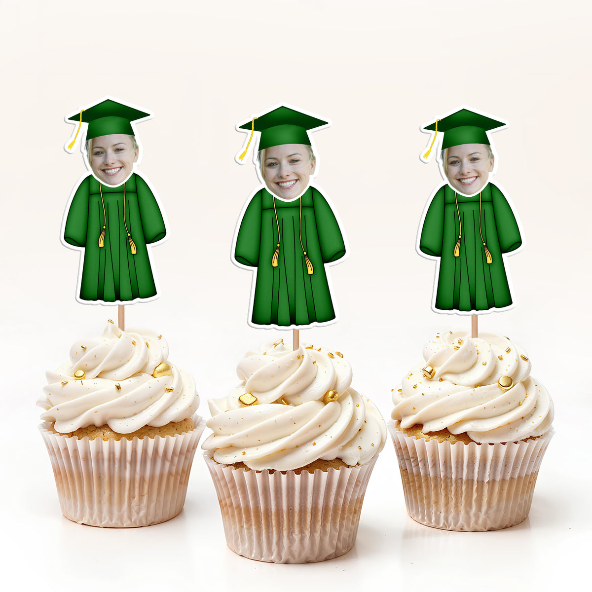 Custom Photo Senior Graduation Decoration Cupcake Toppers For Party TH10 892495