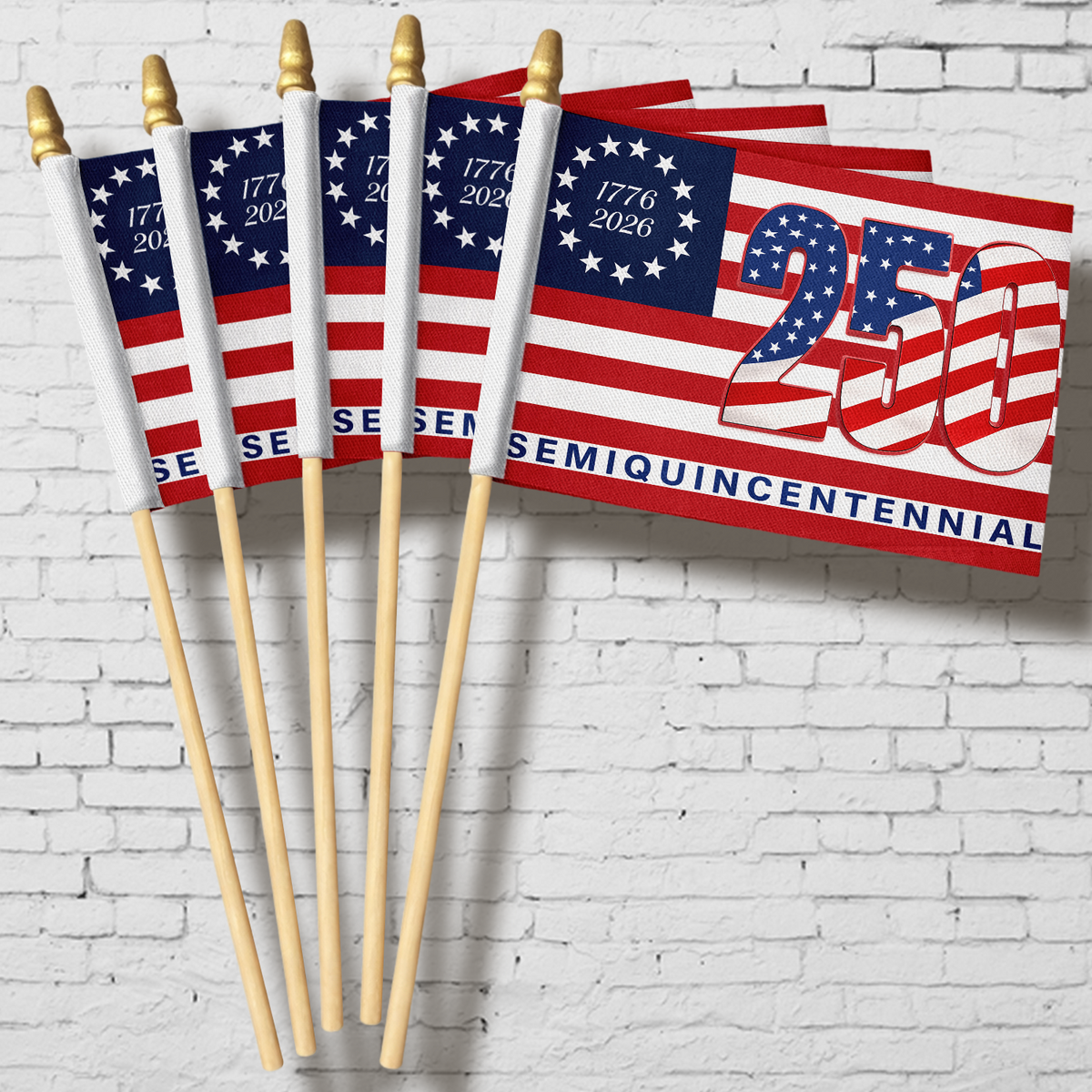 1776 2026 America 250th Semiquincentennial Us Flag Handheld Flag HA75 898902