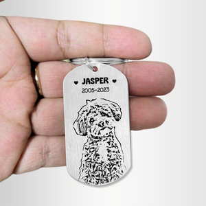 Custom Drawing Pencil Photo For Pet Lovers Metal Keychain LM32 893409