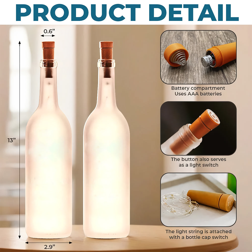 Custom Photo Your Light Will Always Shine In My Heart Memorial Bottle Lamp LM32 893141