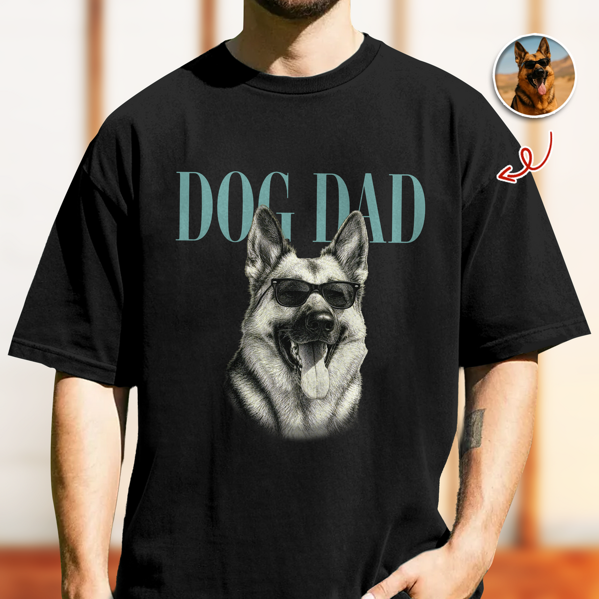 Custom Pet Face Dog Dad Dog Mom Vintage Style Comfort Shirt CH07 911936