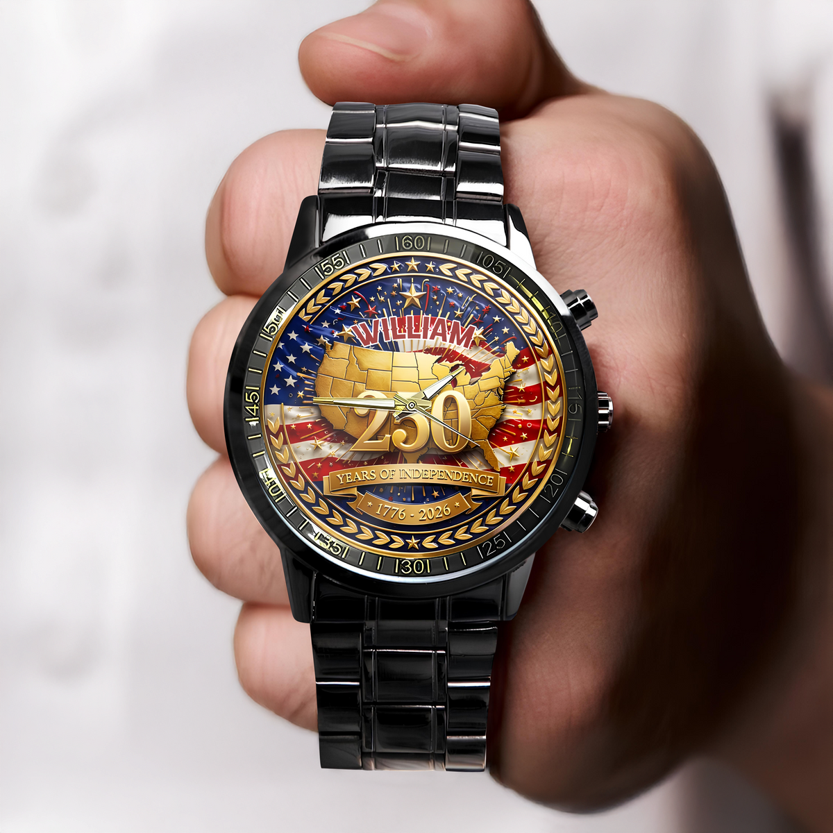 Custom Name America 250th Anniversary 1776 - 2026 Patriotic Wrist Watch CH07 911166