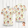 Custom Photo Golf Pattern Polo Shirt - Personalized Gift for Golfer, Golf Lovers HA75 898584