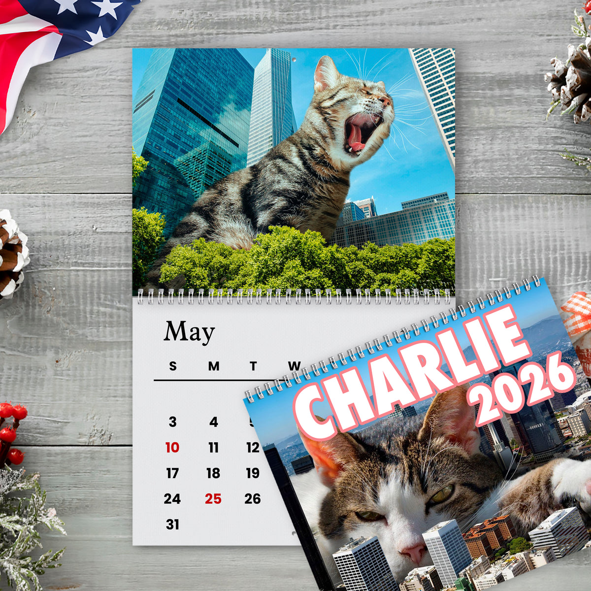 Funny Lazy Cats Wall Calendar 2026 For Cat Lovers LM32 897309