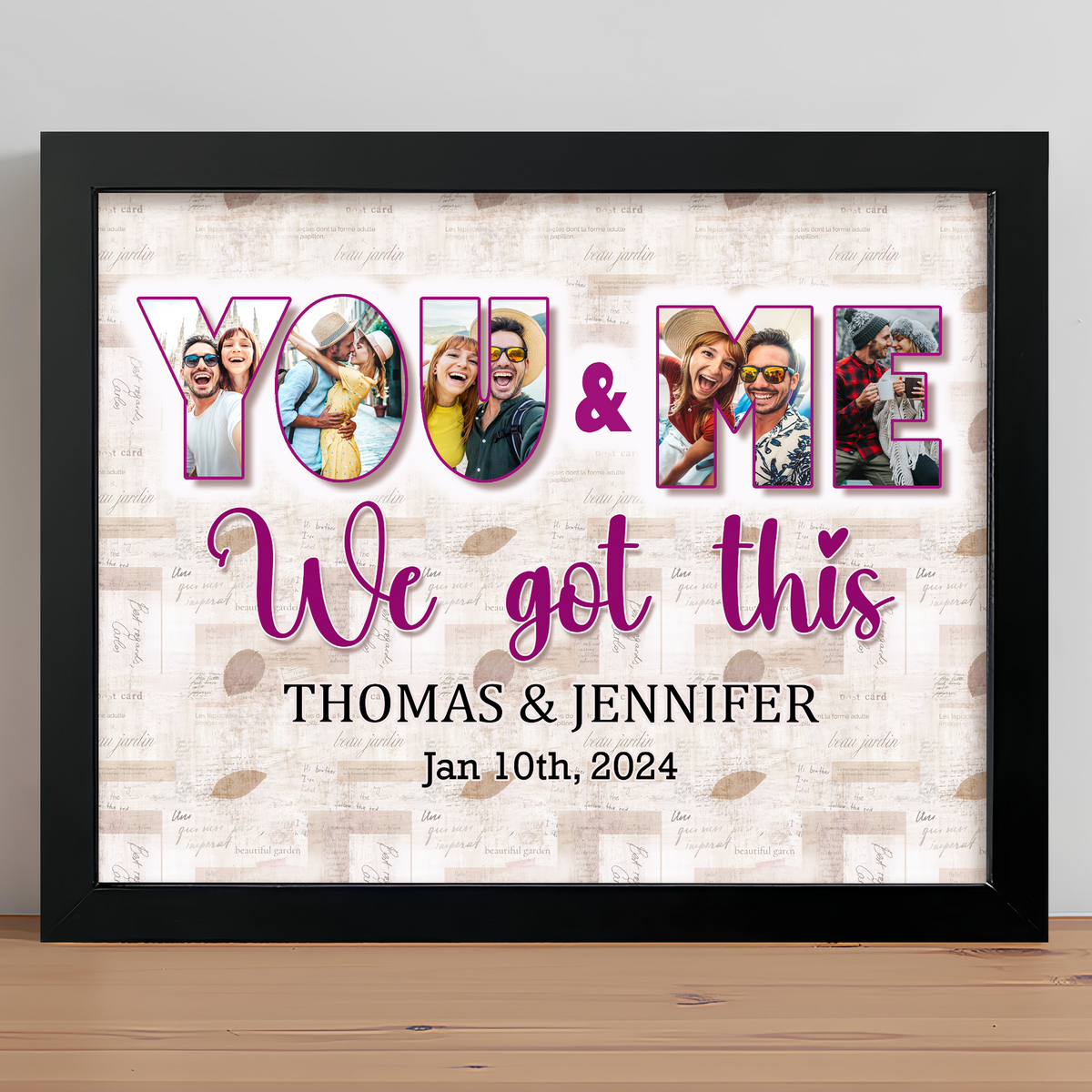 Custom Photo Collage You And Me We Got This Picture Frame LM32 893753