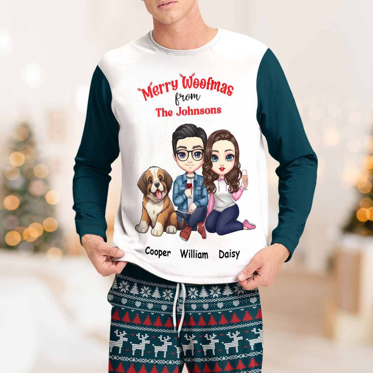 Personalized Merry Christmas With Pet Sleepwear HO82 900310