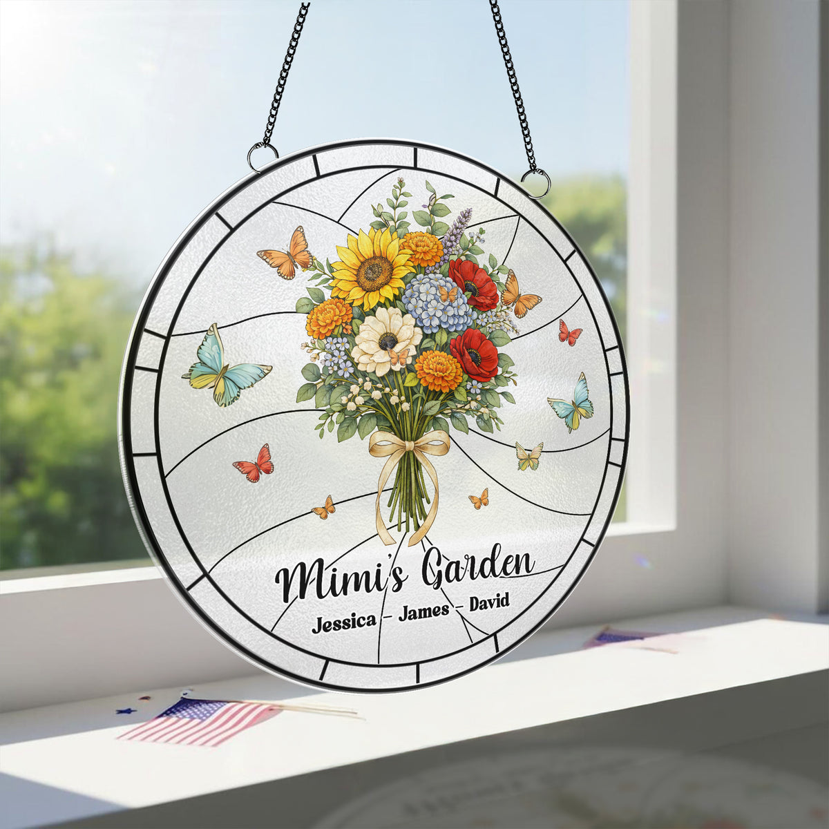Personalized Family Name Stained Glass Suncatcher TH10 898757