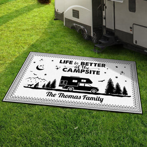 Personalized Happy Campers Camping Patio Rug For Camping Lovers CH07 896190