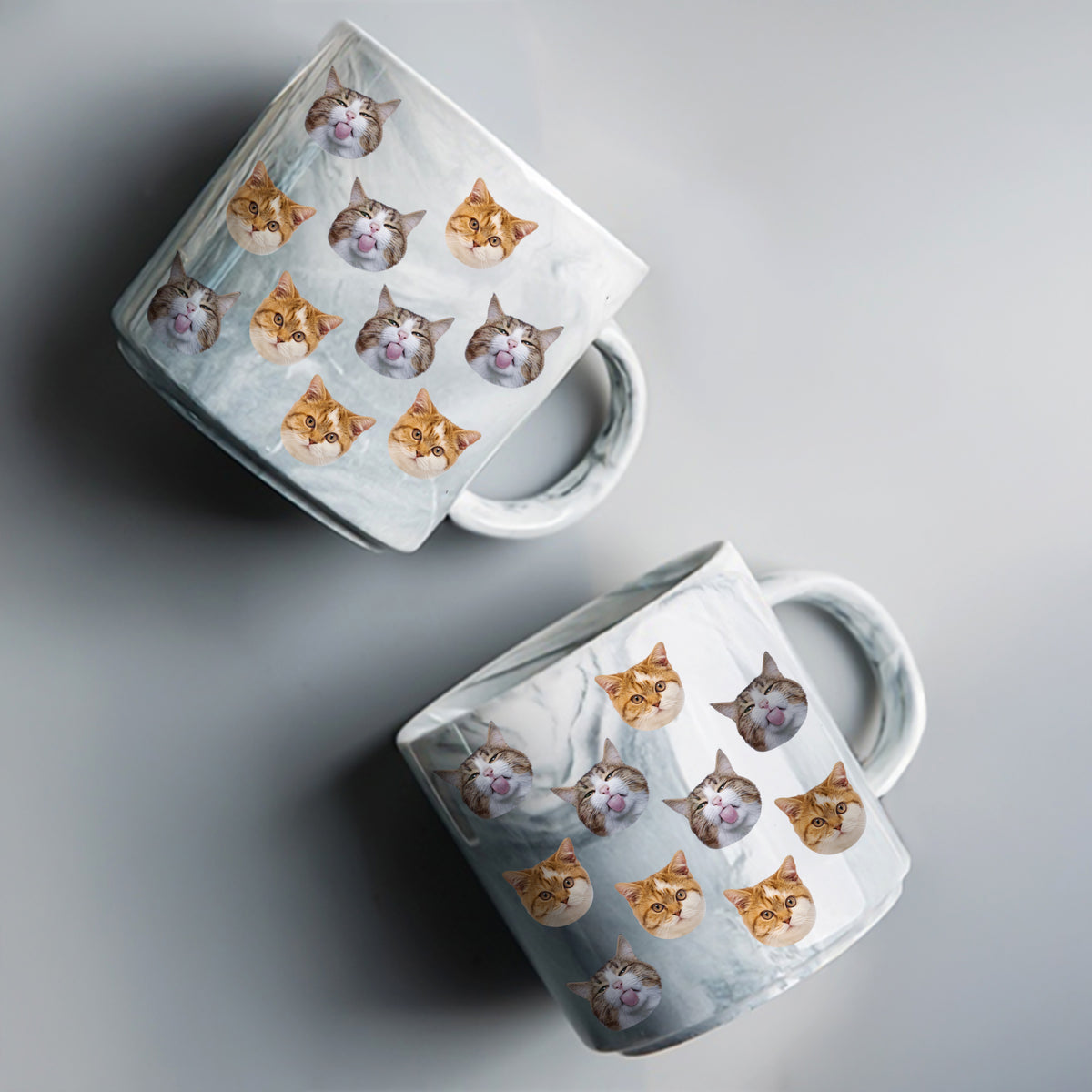Custom Portrait Photo For Dog Cat Lover Marble Mug TH10 892511