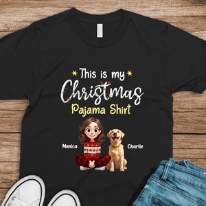 This is My Christmas Pajamas Shirt Personalized Dog Dark Shirt HA75 898184