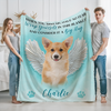 Custom Photo No Longer By My Side But Forever In My Heart - Memorial Personalized Custom Blanket - Sympathy Gift For Pet Owners, Pet Lovers CH07 895840