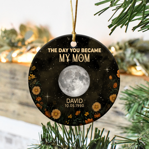 Personalized Birth Month The Day You Become Mom Ceramic Ornament LM32 895387