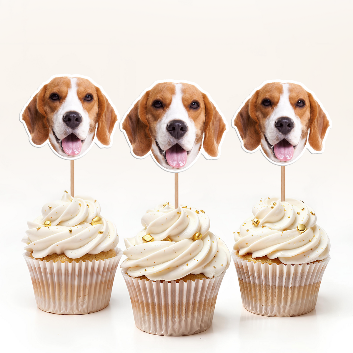 Custom Photo Funny Dog Funny Personalized Decoration Cupcake Toppers HA75 891986