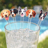 Custom Funny Dog Cat Face Cocktail Drink Stirrers Party Decoration LM32 669473