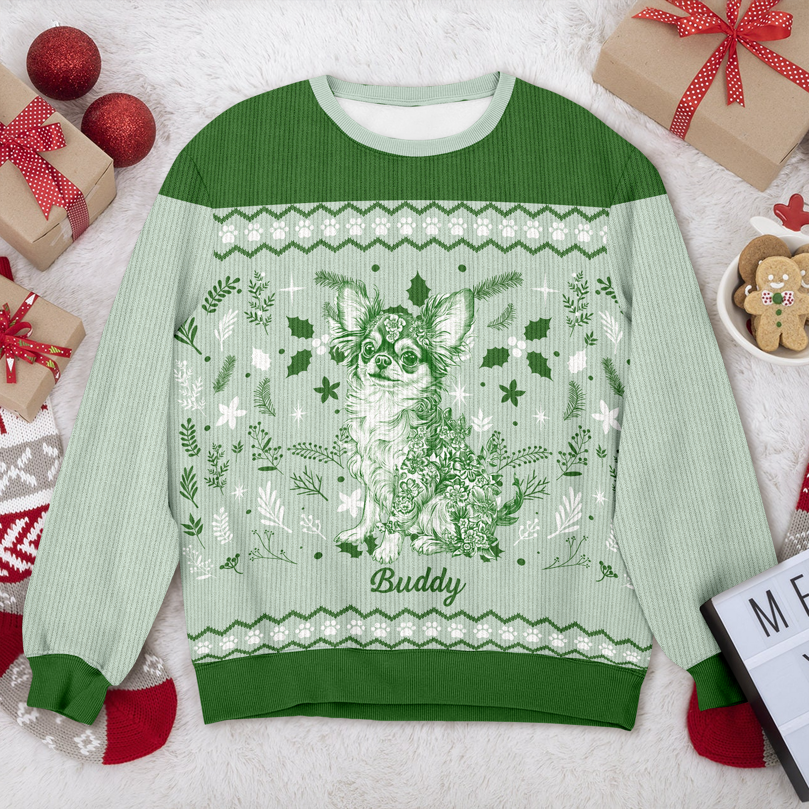 Personalized Chinoiserie Toile De Jouy Dog Ugly Sweater TH10 896041