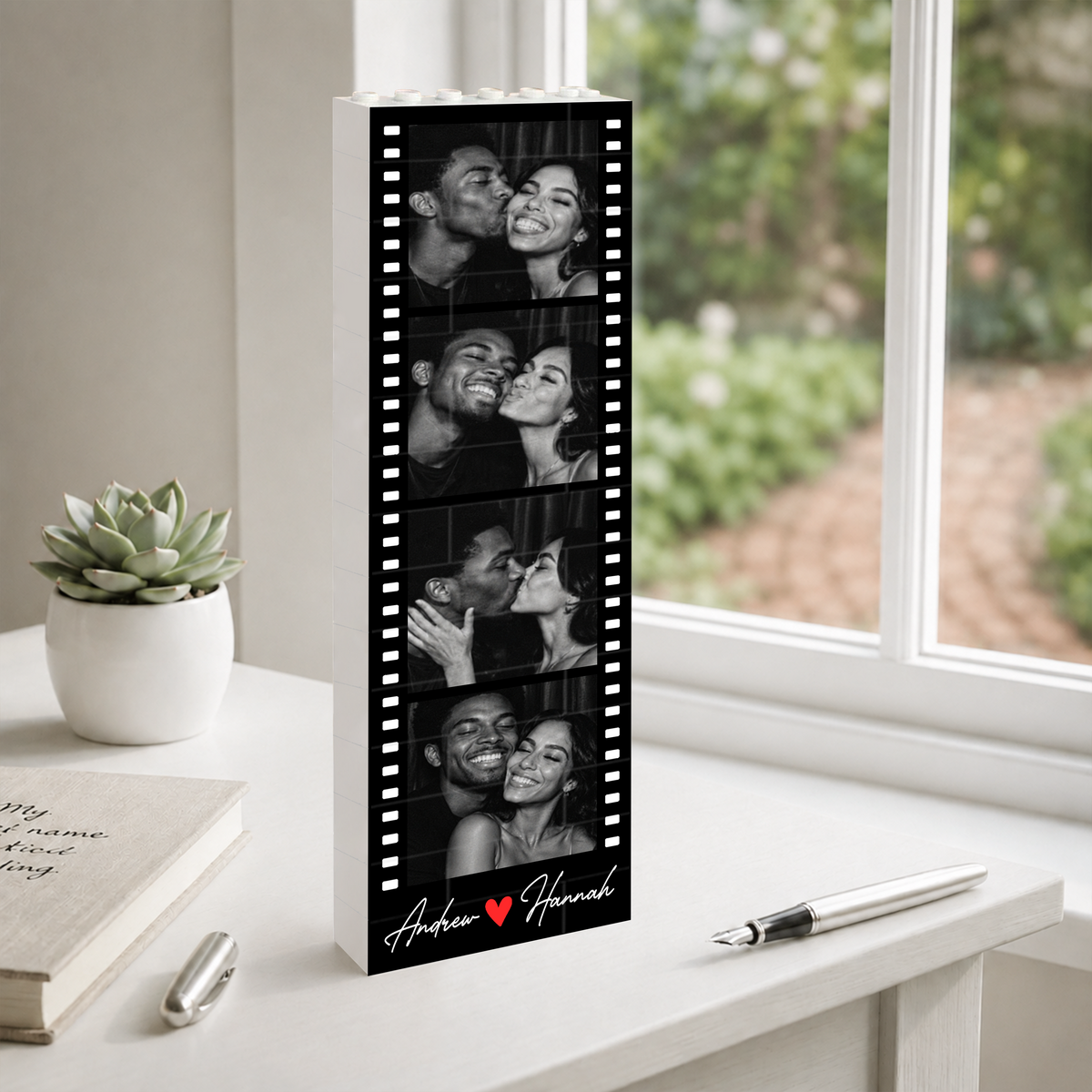 Personalized Couple Photo Film Strip Booth Lego Anniversary & Valentine’s Day Gift for Couples CH07 180352