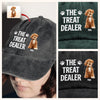 Custom Dog Photo The Treat Dealer Washed Denim Baseball Cap HA75 897006