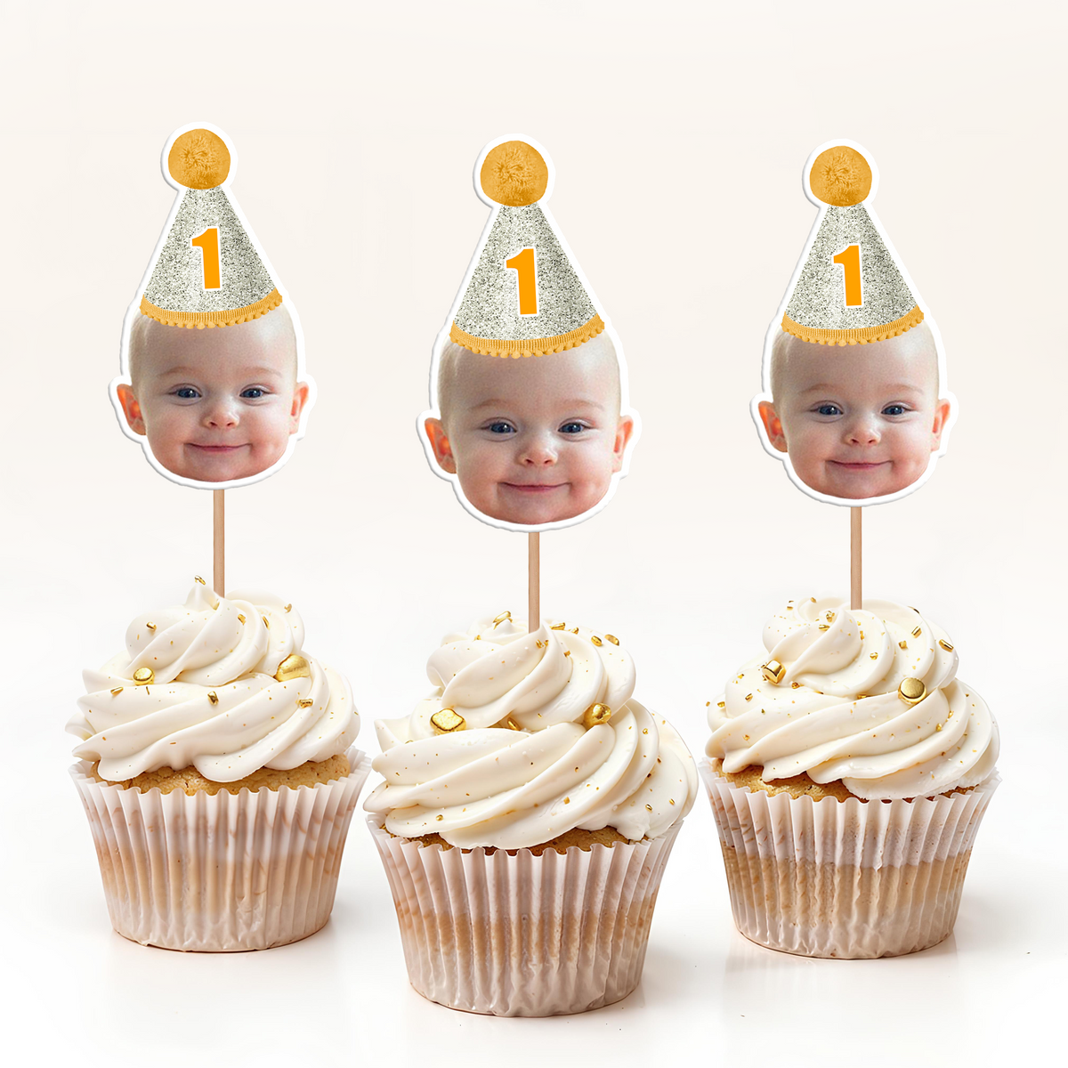 Custom Face Kid Birthday Decoration Cupcake Toppers HA75 892052