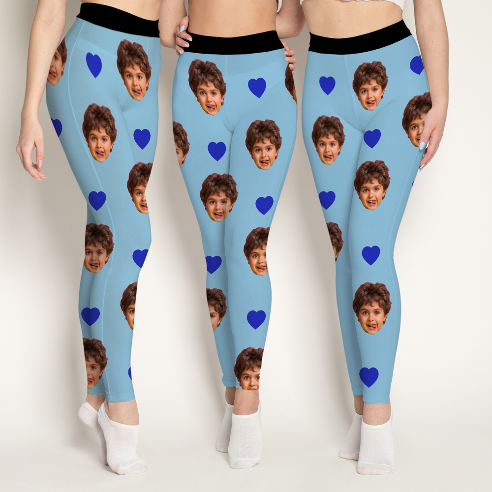 Custom Photo Face And Heart Icon Legging HO82 900514