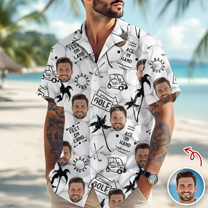 Custom Photo Hawaii Shirt Gift For Golfer, Golf Lovers LM32 897619