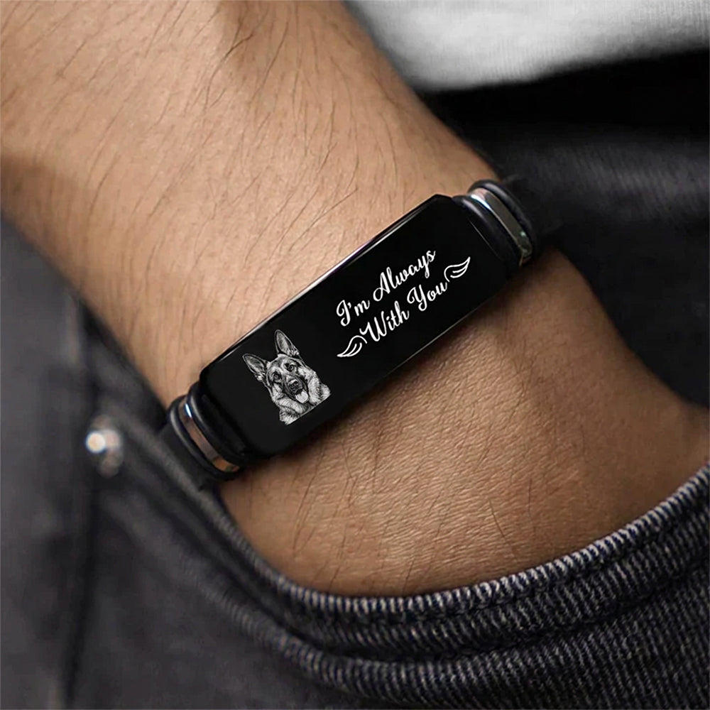 Custom Dog Photo Memorial Bracelets with Photo - I'M Always With You CH07 180288