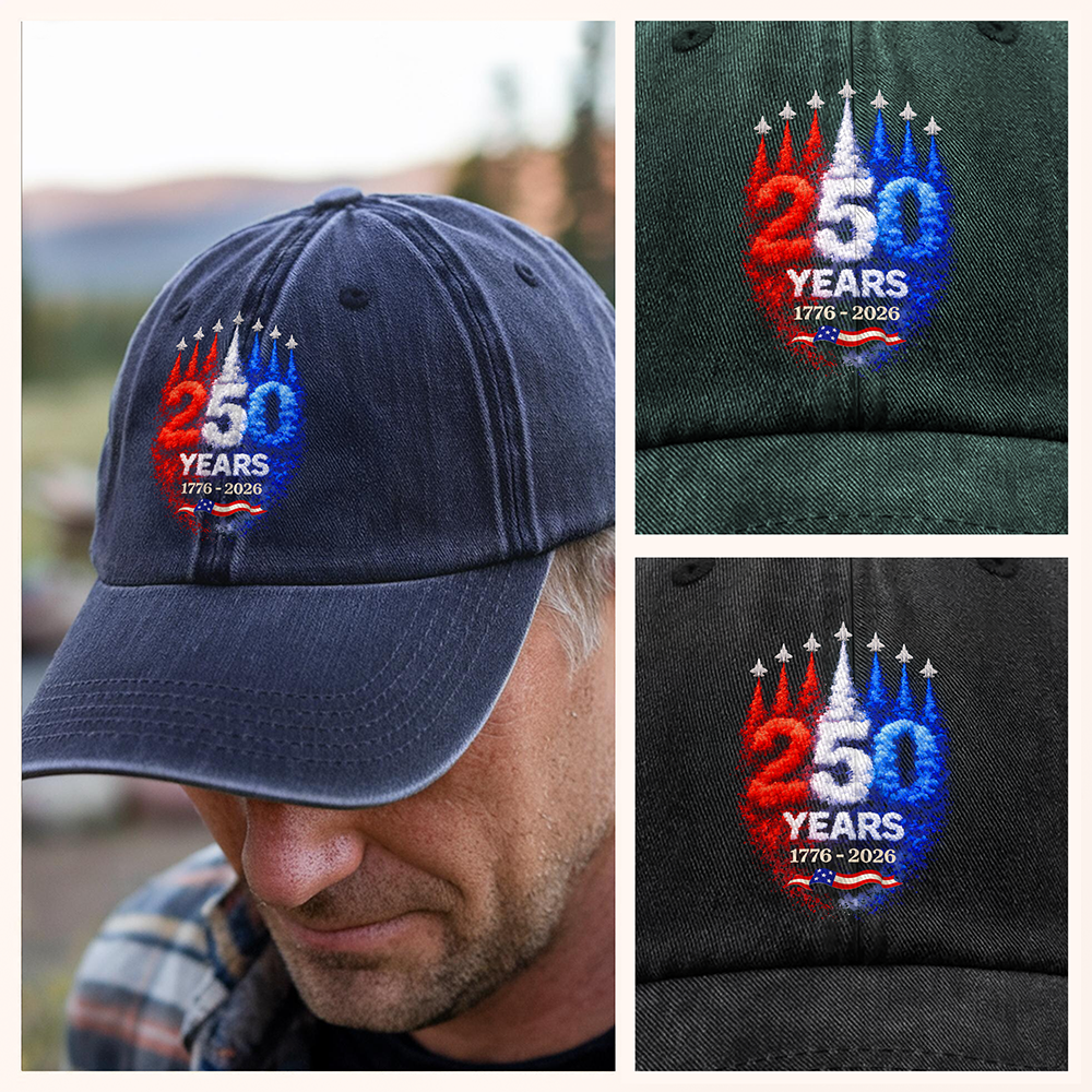 USA 250th Anniversary Rocket – America Rising Freedom Patriotic Washed Denim Baseball Cap LM32 899381